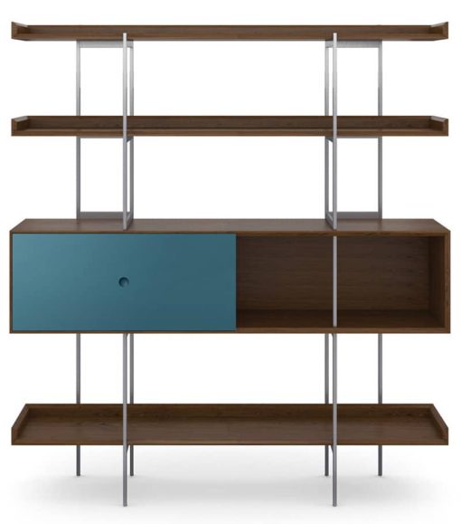 BDI Margo 5201 Toasted Walnut And Marine Modern Display And Shelf
