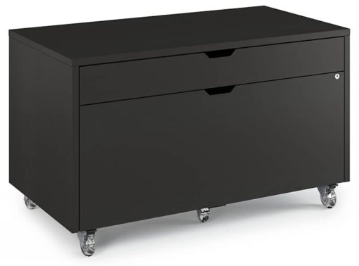 BDI Modica 6347 Charcoal Stained Ash Mobile File Pedestal