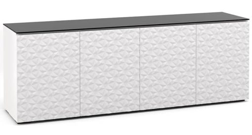 Salamander Designs Chameleon Collection Milan 347 White w/ Black AV Cabinet