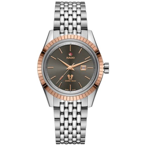 Rado Golden Horse Automatic Grey Dial Stainless Steel Watch, 35mm