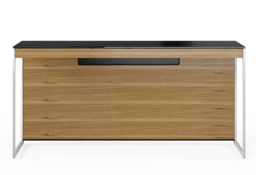 BDI Sequel 20 6102 Walnut/Satin Nickel Console Desk