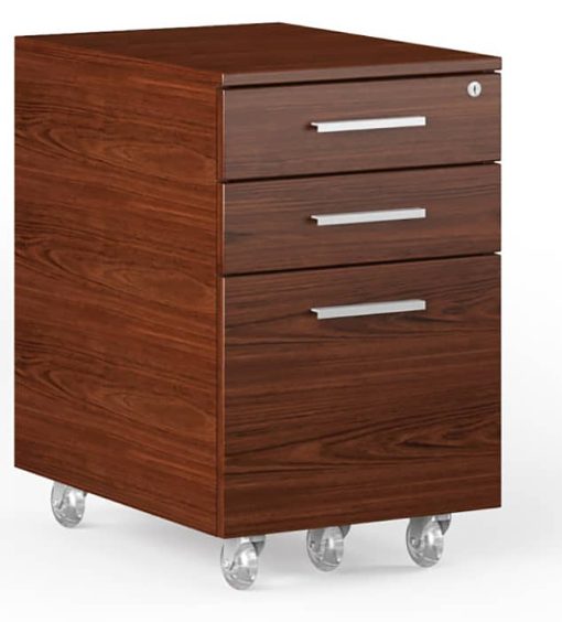 BDI Sequel 20 6107 Chocolate Stained Walnut Mobile File Cabinet
