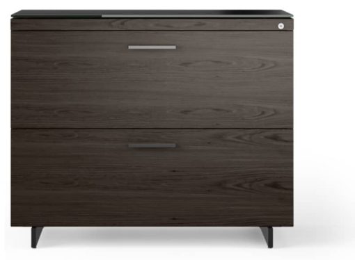 BDI Sequel 20 6116 Charcoal/Black Lateral File Cabinet