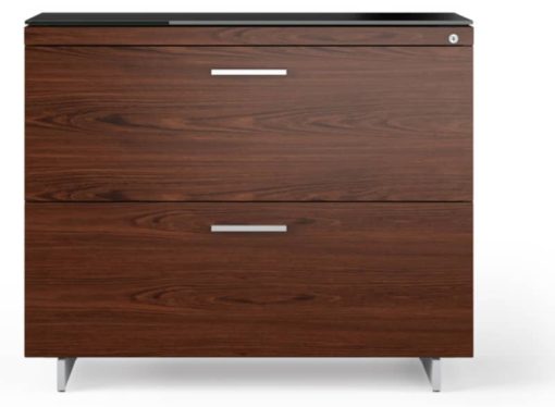 BDI Sequel 20 6116 Chocolate Walnut/Satin Nickel Lateral File Cabinet