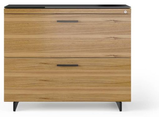 BDI Sequel 20 6116 Natural Walnut/Black Lateral File Cabinet