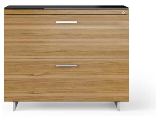 BDI Sequel 20 6116 Natural Walnut/Satin Nickel Lateral File Cabinet
