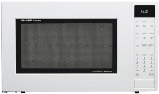 Sharp 1.5 Cu. Ft. Matte White Carousel Convection Microwave Oven