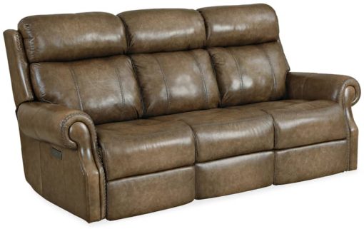 Hooker Furniture Living Room Brooks Power Sofa With Power Headrest