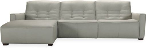 Hooker Furniture Living Room Reaux Power Motion Sofa With LAF Chaise With 2 Power Recliners