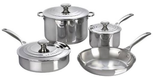 Le Creuset 7-Piece Stainless Steel Cookware Set