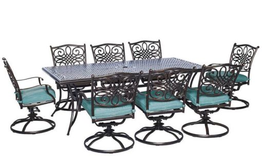 Hanover Traditions 9-Piece Dining Patio Set