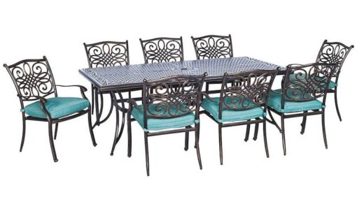 Hanover Traditions 9-Piece Dining Patio Set