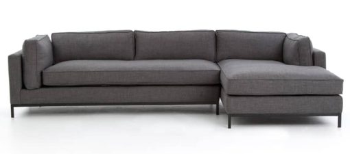 Four Hands Atelier Collection Bennett Charcoal Grammercy 2-Piece RAF Chaise Sectional