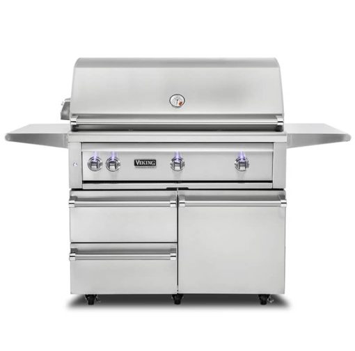 Viking 42" Stainless Steel Freestanding Natural Gas Grill With ProSear Burner And Rotisserie