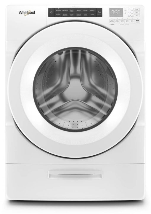 Whirlpool 4.5 Cu. Ft. White Closet-Depth Front Load Washer With Load & Go Dispenser
