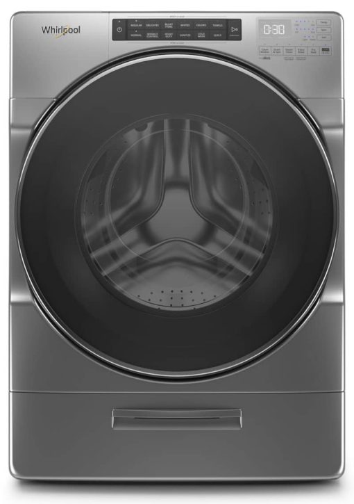 Whirlpool 4.5 Cu. Ft. Chrome Shadow Closet-Depth Front Load Washer With Load & Go XL Dispenser