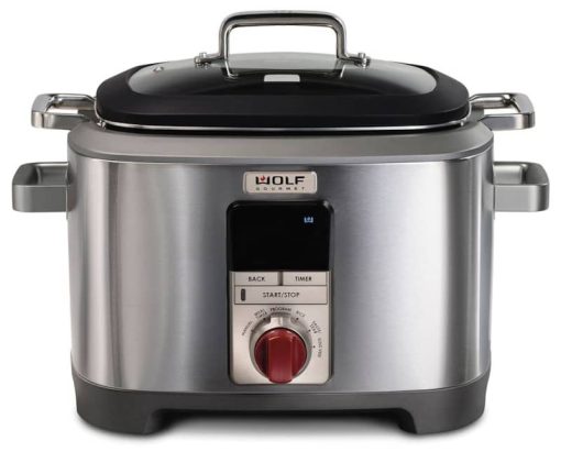 Wolf Gourmet 7 Qt. Stainless Steel Red Knob Multi-Function Cooker