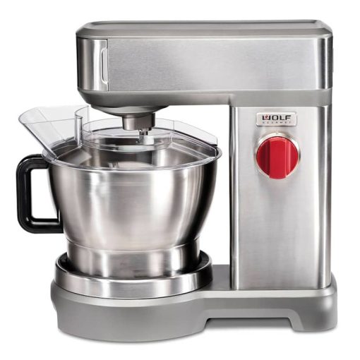 Wolf Gourmet 7 Qt. Stainless Steel Stand Mixer With Red Knob