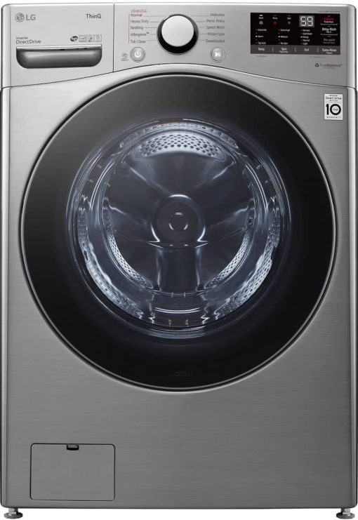 LG 4.5 Cu. Ft. Graphite Steel Smart Wi-Fi Enabled Front Load Washer With Built-In Intelligence & Steam Technology