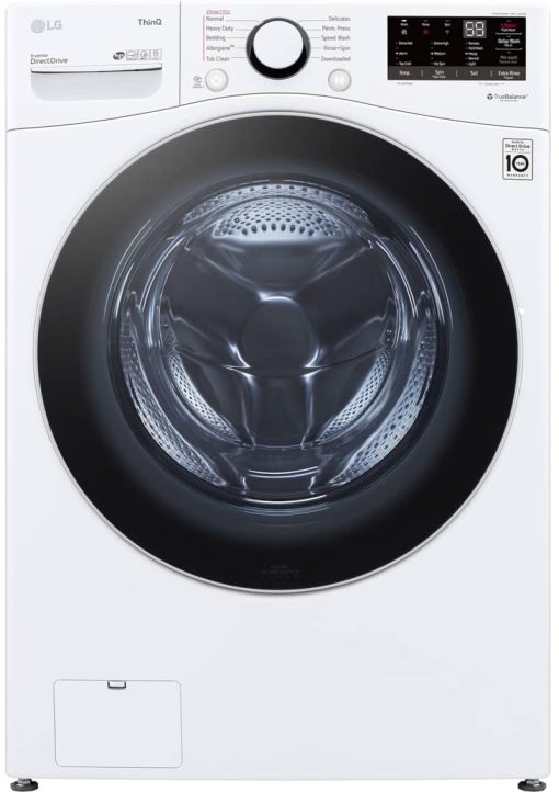 LG 4.5 Cu. Ft. White Smart Wi-Fi Enabled Front Load Washer With Built-In Intelligence & Steam Technology