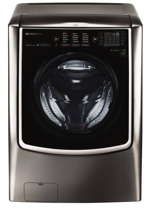 LG SIGNATURE 5.8 Cu. Ft. Black Stainless Steel Smart Wi-Fi Enabled Front Load Washer