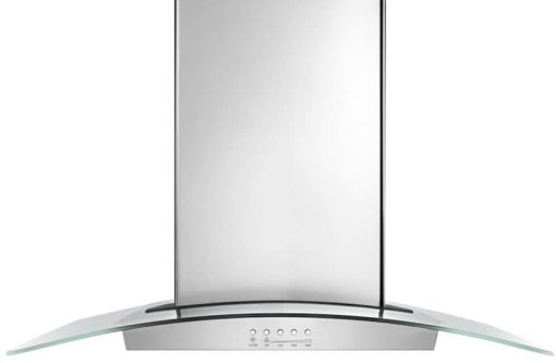 Whirlpool 30" Stainless Steel And Modern Glass Wall Mount Range Hood