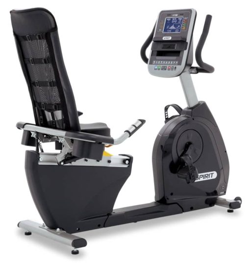 Spirit Fitness XBR55 Recumbent Bike With 7.5" Bright Blue Backlit LCD Screen