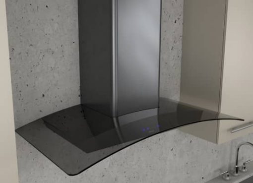 Zephyr Ravenna 30" Black Stainless Steel With Smoke-Gray Glass Wall Hood