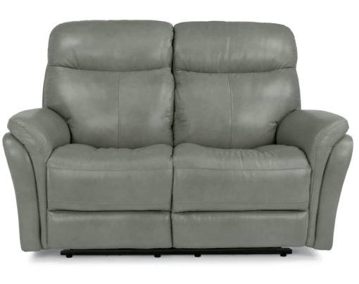 Flexsteel Zoey Leather Power Reclining Loveseat With Power Headrests