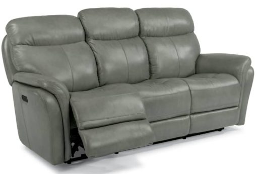 Flexsteel Zoey Leather Power Reclining Sofa With Power Headrests - Image 2