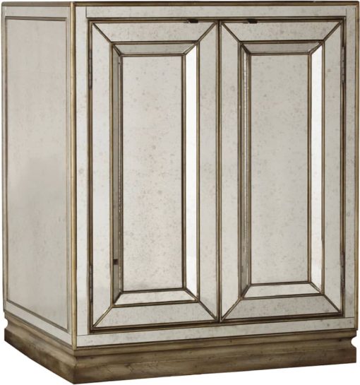 Hooker Furniture Bedroom Sanctuary Two-Door Mirrored Nightstand