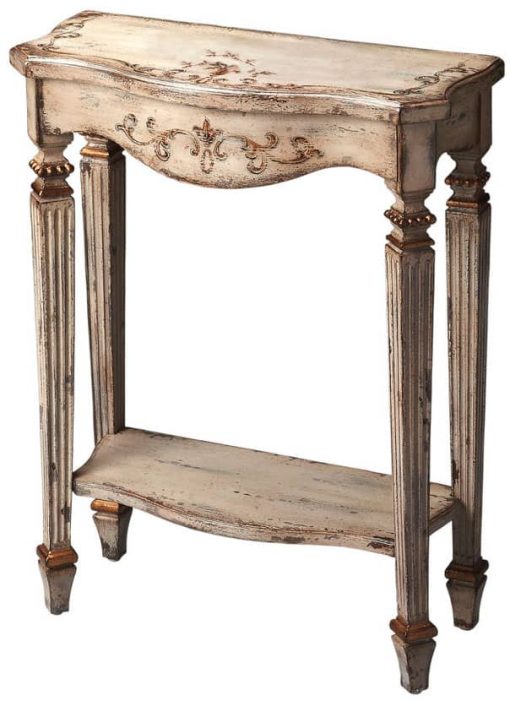Butler Specialty Company Cheshire Gilted Cream Painted Console Table