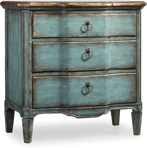 Hooker Furniture Living Room Three Drawer Turquoise Chest
