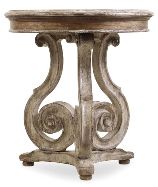 Hooker Furniture Caramel Froth And Paris Vintage Chatelet Scroll Accent Table