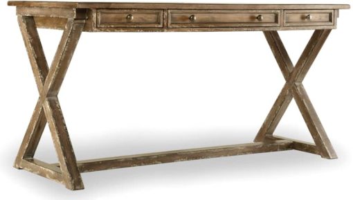 Hooker Furniture Light Wood Home Office Melange Bennett X-Base Writing Desk