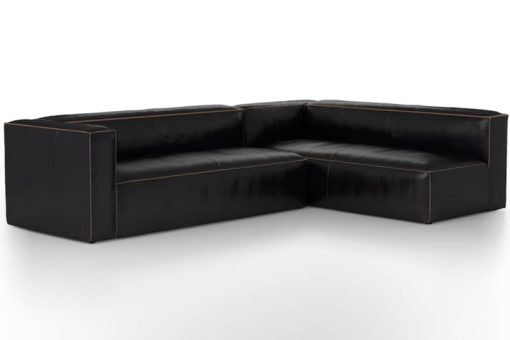 Four Hands Carnegie Collection Nolita Sectional Left Old Saddle Black Kit