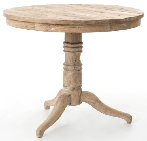 Four Hands Whitewash Round Occasional Table