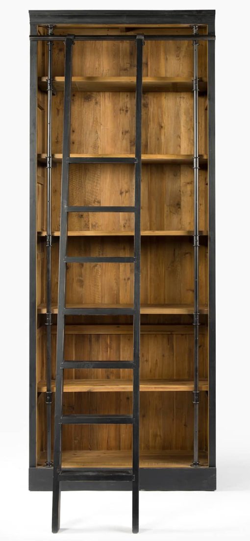 Four Hands Irondale Collection Ivy Bookcase And Ladder