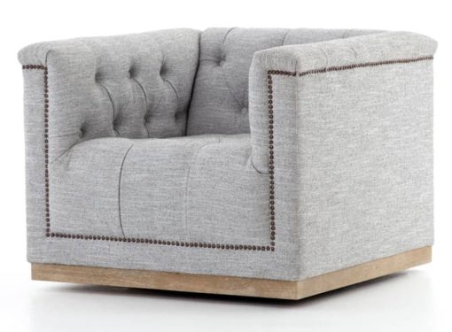 Four Hands Kensington Collection Manor Grey Maxx Swivel Chair