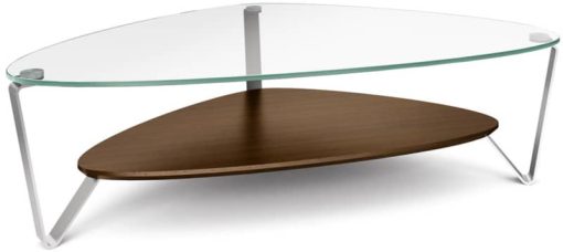 BDI Dino Large Chocolate Walnut Triangular Coffee Table