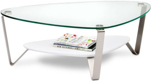 BDI Dino Small White Triangular Coffee Table