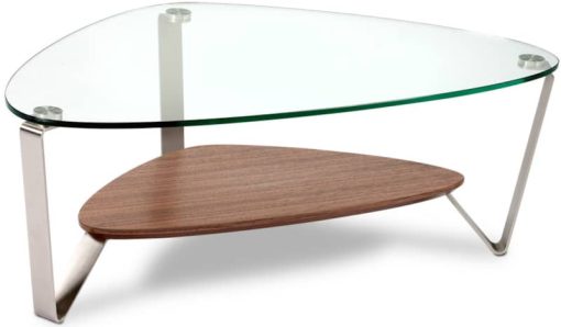 BDI Dino Small Natural Walnut Triangular Coffee Table