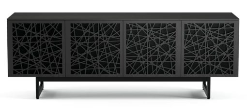 BDI Elements Ricochet Charcoal Stained Ash Media with Quad-Width Storage Cabinet