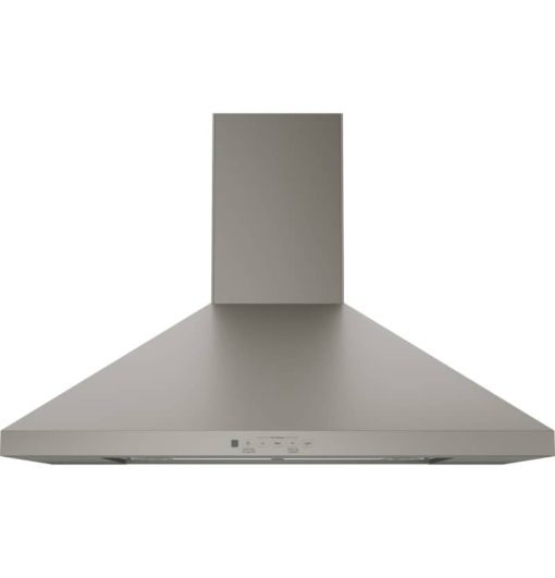 GE 30" Slate Wall-Mount Pyramid Chimney Hood
