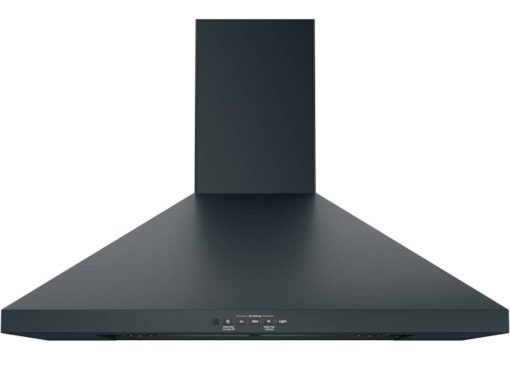 GE 30" Black Slate Wall-Mount Pyramid Chimney Hood