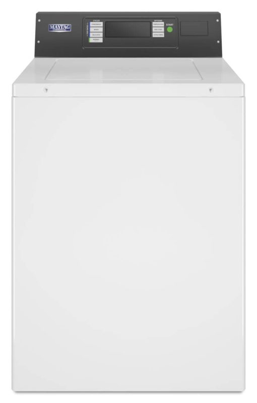 Maytag 27" White Commercial Top Load Washer, Card Reader-Ready / Non-Vend