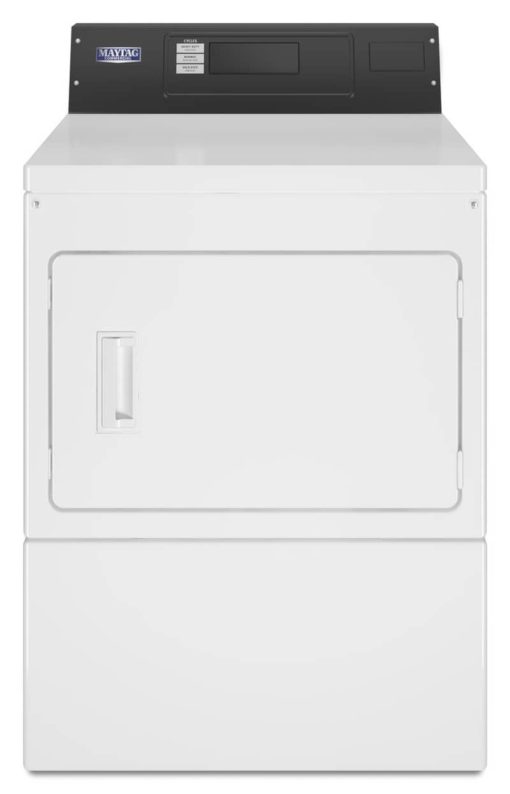 Maytag 27" White Commercial Electric Super-Capacity Dryer, Card Reader-Ready Or Non-Coin