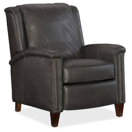 Hooker Furniture Charcoal Grey Leather Kelly Recliner