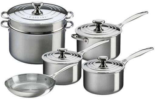 Le Creuset Stainless Steel 10 Piece Cookware Set
