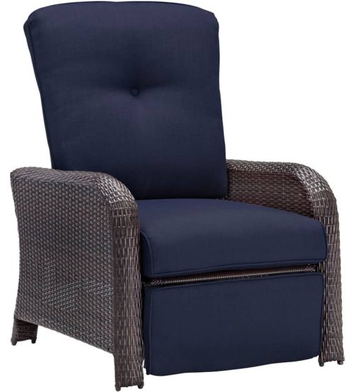 Hanover Strathmere Navy Blue Luxury Recliner